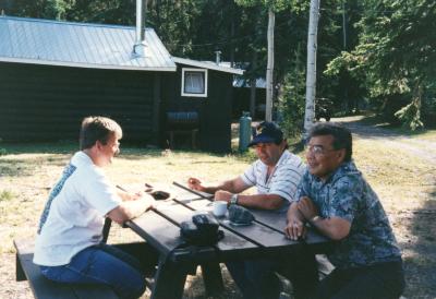 Staff at Takla Lodge, 1992