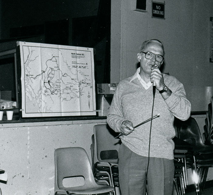 Man presenting with a map